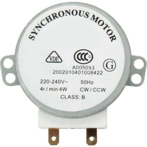 AC 220V-240V 4RPM 4W Synchronous Motor for TYJ50-8A7 Microwave Oven Tray Air Blower