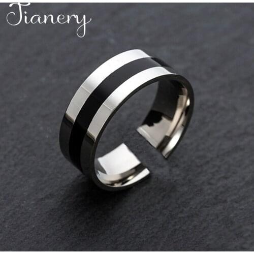 Punk Vintage Black Smooth Rings For Women Boho Female Charms Jewelry Men Antique Knuckle Ring Fashion Party Gift