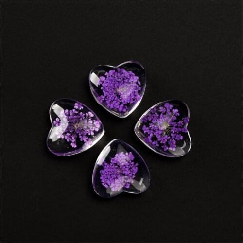 20# No-Hook Dried Flower In Glass Bead handmade Glass Charms For DIY Earrings Bracelet Necklace Jewelry Making Beads #IZ409