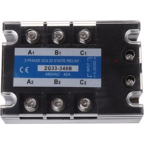 ZG33-340B 40A DC Control AC Three Phase Solid State Relay SSR Module