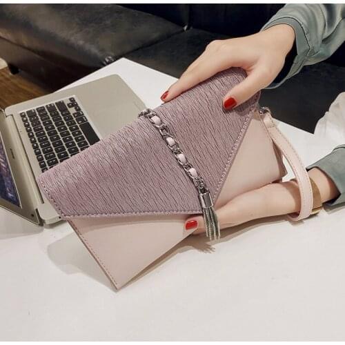 2020 Hot fashion Evening clutch bag women PU leather multifunction banquet party tassels shoulder bag ladies Purse