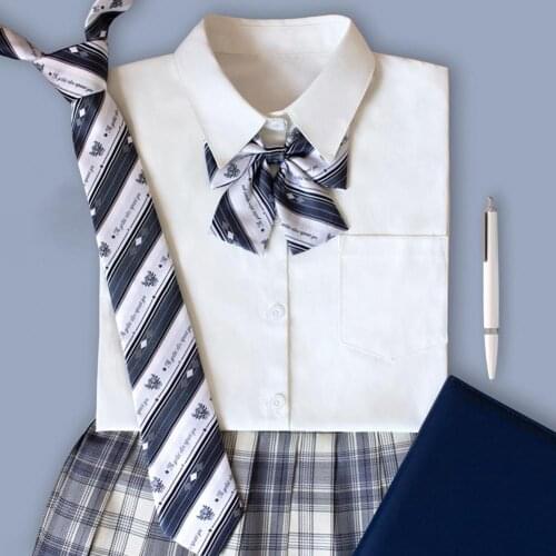 Women Bow Tie English Fonts Beautiful Striped Tie Neckwear Casual Suits Tie Neckties Birthday Gift School Apparel Accessories