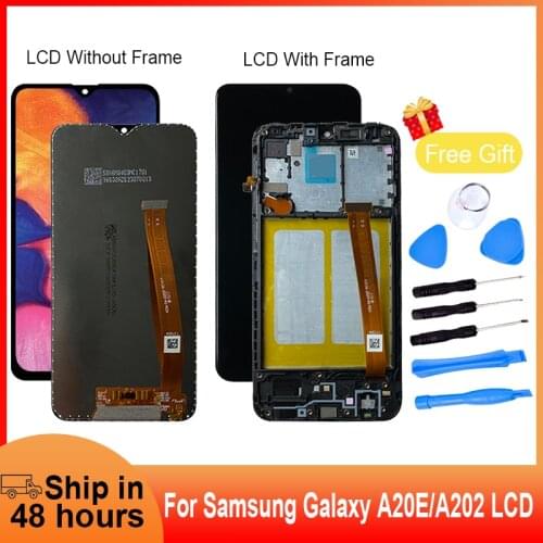 NEW Original LCD Touch Screen For Samsung Galaxy A20E A202 LCD Display For Samsung A20E LCD Screen With Frame