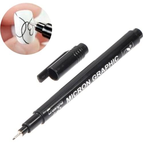 1Pc Nail Art Graffiti Pen Waterproof Drawing Painting Liner Brush DIY Flower Abstract Lines Details Nail Art Beauty Tool