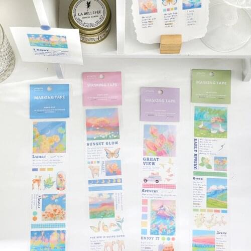16PCS/LOT silence and joy series stationery sticker creative decoration DIY shared outfit tape PET sticker