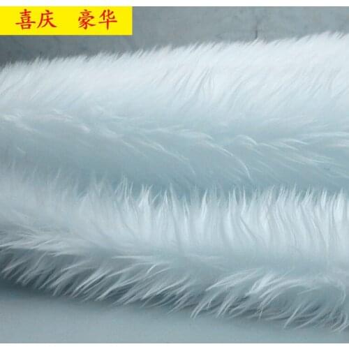 160x100cm long plush faux fur fabric white counter decoration long pile faux fur fabric baby photographing, home carpet