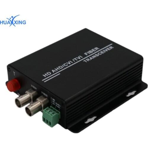 2 Ch HD TVI/CVI/AHD/CVBS Video to Fiber Converter 1080P 20km