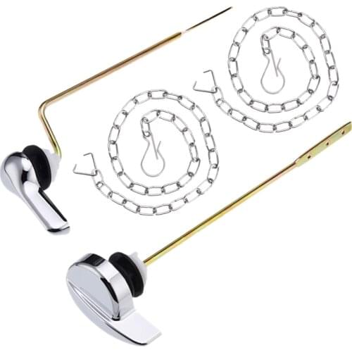 2 Packs Chrome Finish Side Mount Toilet Tank Flush Lever Handle Replacement for Most Side Mount Toilets