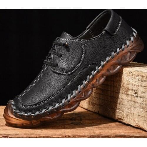 2020 New Mens Leather Casual Shoes Moccasins Men Loafers Spring New Fashion Sneakers Male Casual Shoes