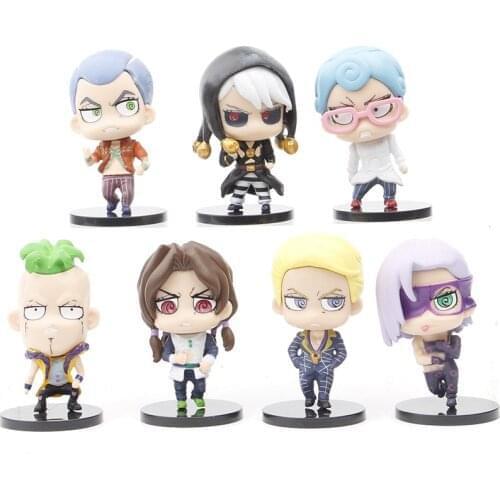 2021 Anime Figure Jojo Bizarre Adventure Figure Toys Kujo Jotaro Higashikata Josuke Kakyoin Noriaki Dolls 7pcs/set