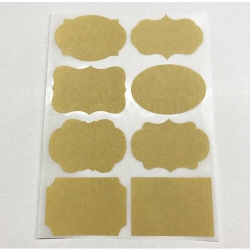 80 Pcs/lot Handmade Sticker Vintage Blank Kraft Label Sticker and White Pen DIY Hand Made For Gift Cake Baking Sealing Sticker