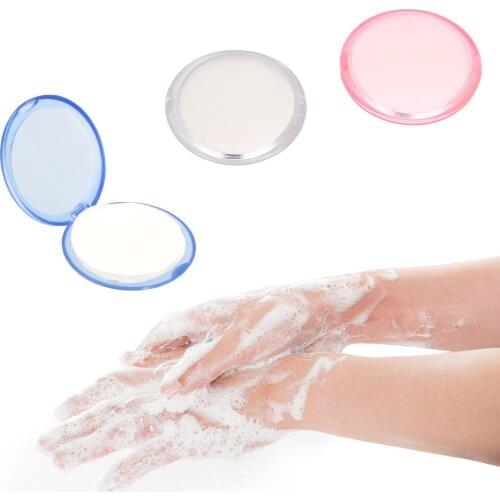 Antibacterial 50pcs/Box Disposable soap box Washing Hand Clean Scented Slice Sheets Mini Portable Disinfecting Soap Paper