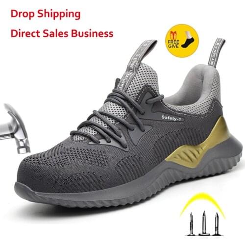 XPUHGM Safety Work Shoes Boots For Men And Women Steel Toe Cap Boots Anti-Smashing Protective Construction Safety Work Sneakers