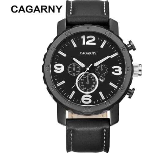 Cagarny fashion Men Quartz Watch Casual Mens Luxury Watches Sport Russian Army Military Watch Man Display Clock Wristwatches