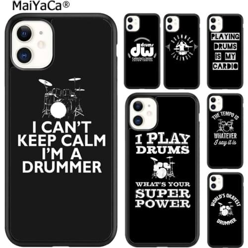 MaiYaCa Drum Drummer Music Dj Phone Case Cover For iPhone SE 6 6s 7 8 plus X XR XS 11 12 pro max Samsung Galaxy S8 S9 S10 shell