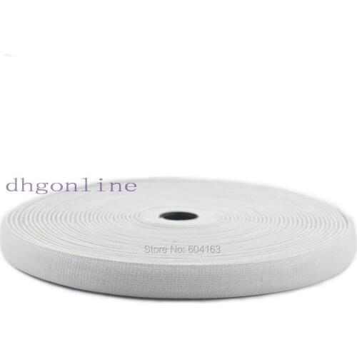 10 Yard 19 25 38 50mm 3/4" 1" 1.5" 2" Elastic Reusable Stretch Loop Soft Tape Belt White