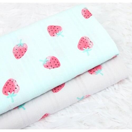 Strawberry baby cotton twill Fabric by meter DIY Sewing Tissue Needlework Material for kids and dolls