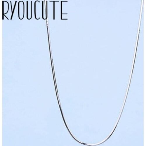Korean Silver Color Snake Chains Necklaces Pendants For Women Long Necklaces Wedding Jewelry