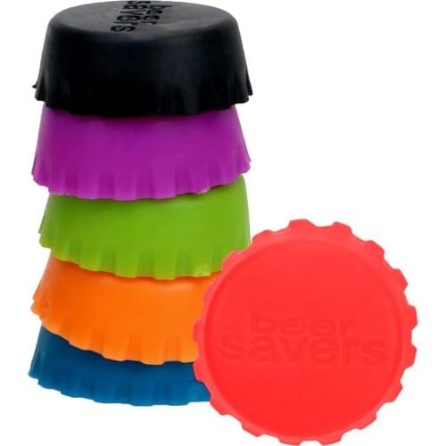 6Pcs/Set Bottle Cover Wine Stopper Silicone Beer Bottle Cap Preservative Cover Vinegar Soy Corktail Lid 3cm