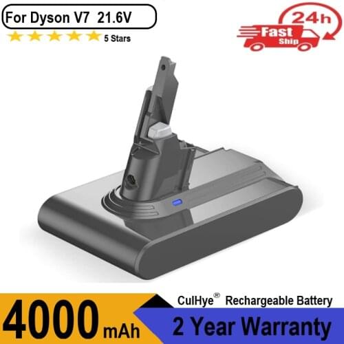Culhye 4.0Ah V7 Replacement Battery for SV11 V7 Motorhead Trigger V7 HEPA V7 Car+Boat Absolute Fluffy Handheld Vacumm Cleaners