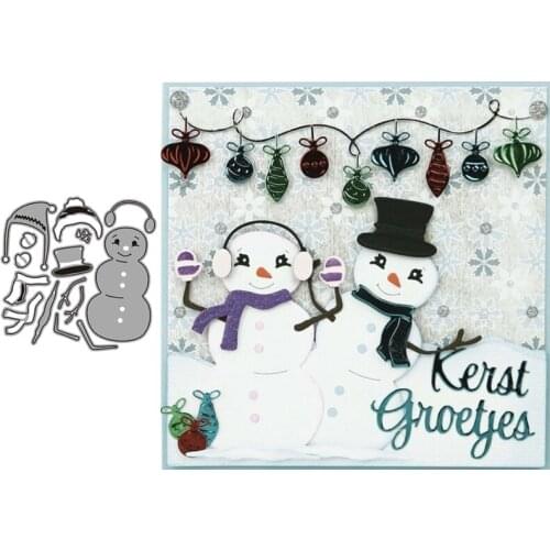 Winter Snowman Metal Cutting Dies for Scrapbooking Handmade Mold Cut Stencil New 2021 DIY Card Make Mould Model Craft Decoration