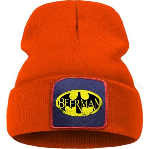 Cartoon Wool Winter Caps Flexible Ski Simple Knitted Caps Beerman Thick Hot Sale Prints 2020 Unisex Cap Creative Quality Cap
