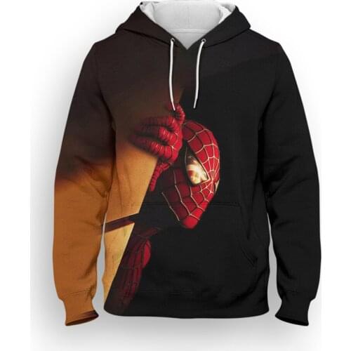 Spiderman Hoodies Mens clothing 3D Print Autumn New Cool Boy Girl Kids Long sleeve hoodie Streetwear Women Oversized Sweatshirt