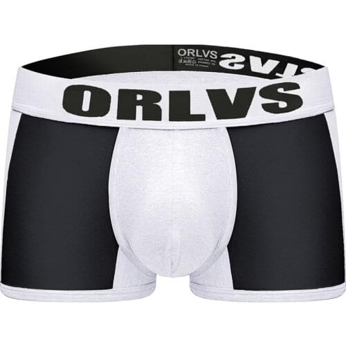 2020 ORLVS Brand Mens new low-rise fashion Sexy Underpants pants cotton underwear Comfortable breathable boxer shorts OR135