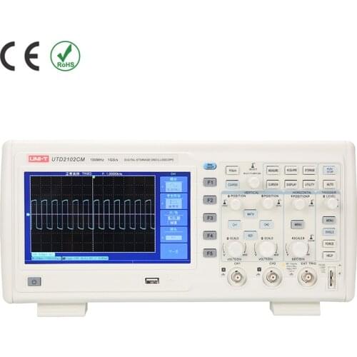 UNI-T UTD2062CM/UTD2102CM/UTD2202CM Digital storage oscilloscope 2 channel 60/100/200MHZ,7 inches widescreen LCD displays