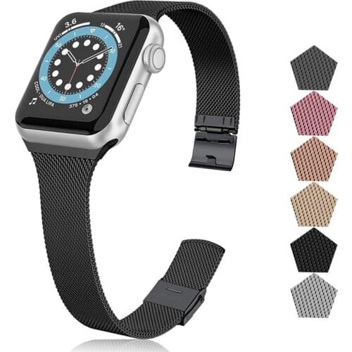 Watch accessories strap for Apple watch 5/4/3/2/1 iwatch apple watch bracelet 40mm 38mm 42mm 44mm milanese loop wristbelt