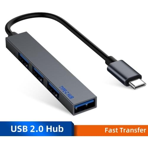 Type C OTG Adapter USB C Male To Micro USB Female Cable Converters Type-C HUB 4 Ports OTG Connector For Macbook Samsung Huawei