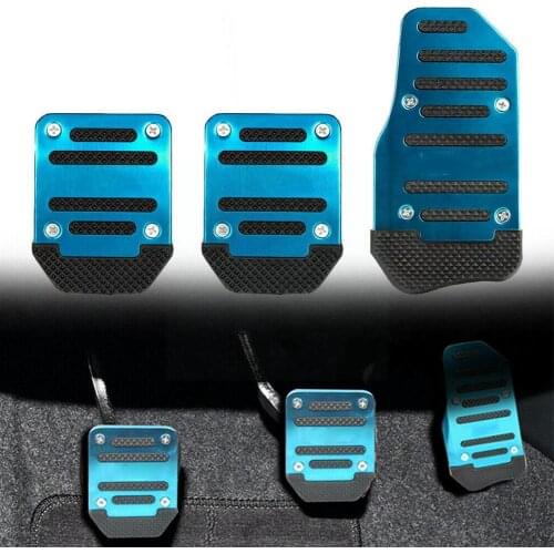 Universal Aluminum Manual Transmission 3 Pcs Auto Non-slip Brake Pedal Clutch Antiskid Car Accelerator Alloy Manual Foot Tr W1H5