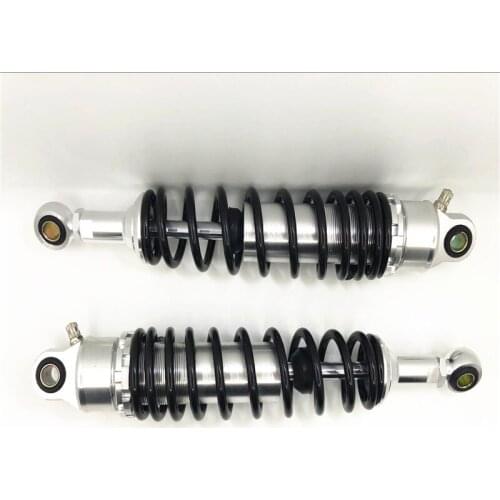 RFY 2 pcs Universal Spring 7MM 320mm 340mm Nitrogen Rear Shock Absorber Motorcycle for Honda cb400 yamaha suzuki Black & Silver
