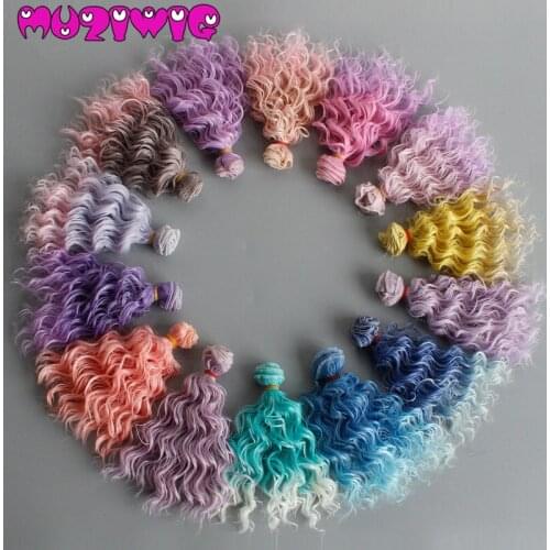 1pcs 15*100cm High Temperature Fiber Fashion Wool Curly Doll Hair Extensions for DIY 1/3 1/4 1/6 BJD SD Doll Wigs