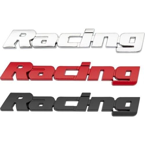 1PC RACING Metal Car Sticker Decal 3D Badge Decal Emblem Auto Accessories Exterior