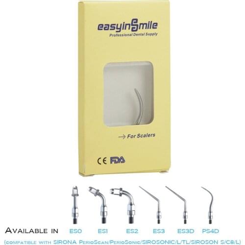 10pcs Easyinsmile Ultrasonic Scaler Endo tip Tips ES1 ES2 ES3 ES3D PS4D for Endodontic File compatible with SIRONA PerioScan