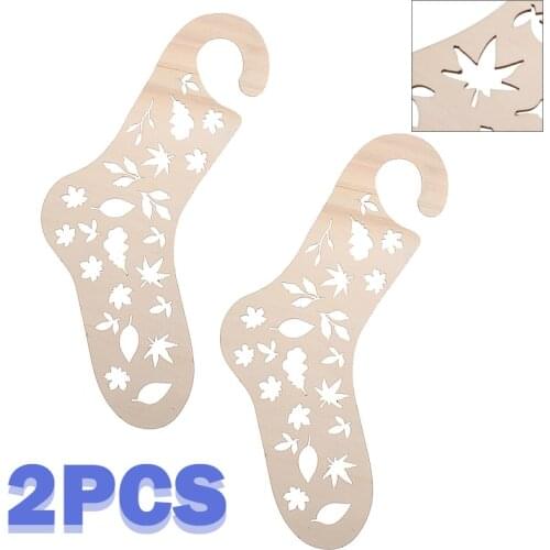 2 Pcs Natural Wood Sock Blocker Display Molds DIY Sock Gifts Knitting Tools For Beginners