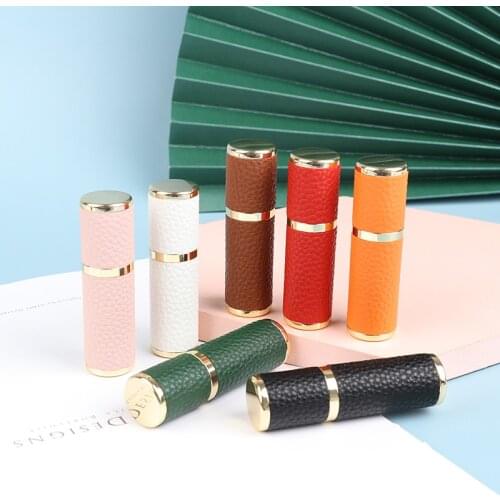 5ML Leather Perfume Bottle Portable Sprayer Refillable Empty Perfume Atomizer
