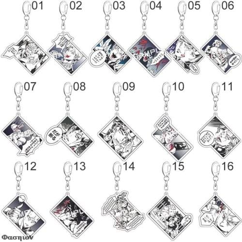 Kujo Jotaro Kakyouin Noriaki Yoshikage Acrylic Keyring Bag Pendant Collection Gift Anime JoJos Bizarre Adventure Keychain