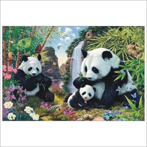 5D DIY Diamond Painting Animal Panda /Square Diamond embroidery Cross stitch scenery Wall Painting gift T0103