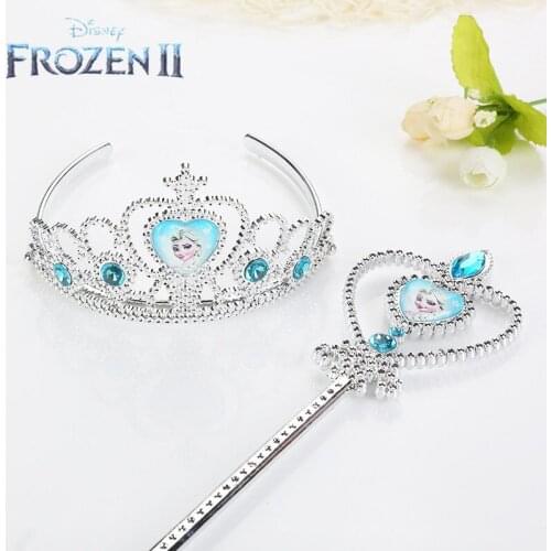 Disney Frozen Aisha Crown Magic Wand Childrens Birthday Party cosplay Dress Up Sophia Girl Hair Accessories Birthday Gifts