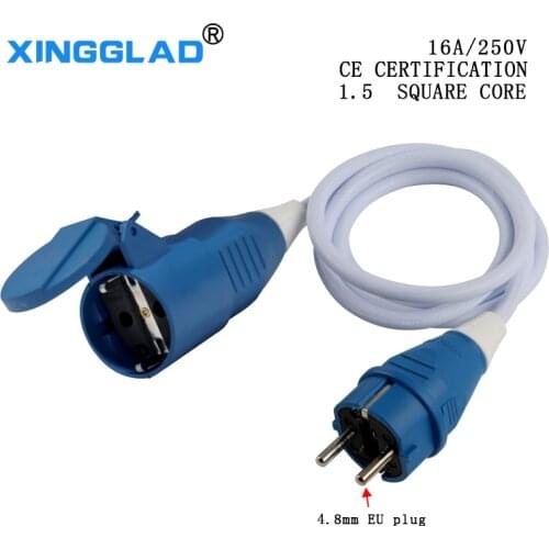 EU 16A 250V Waterproof Power Male to Female Extension Cord 1/3/5M Cable Electric Schuko Indoor Socket IP54 for Outdoor Work