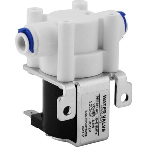 JFBL Hot Solenoid Valve DC12V6.5W Purifier Water Air Intake Flow Switch Fast Closing Normally Closed High Conductivity