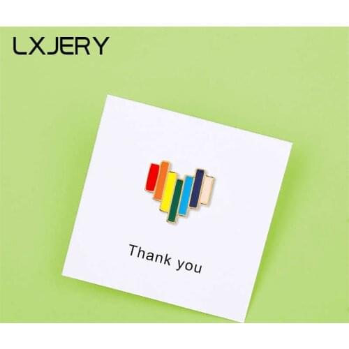 LXJERY Colorful love Pin Badge On Backpack Cute Brooch Pins For Clothes Broche For Women Girl Schoolbag