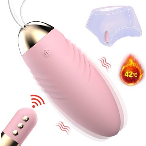 Powerful Vibrator for Women Wireless Remote Control Heating Vibrating Eggs Clitoris Stimulator Bullet Vibrator Jump Egg Sex Toys