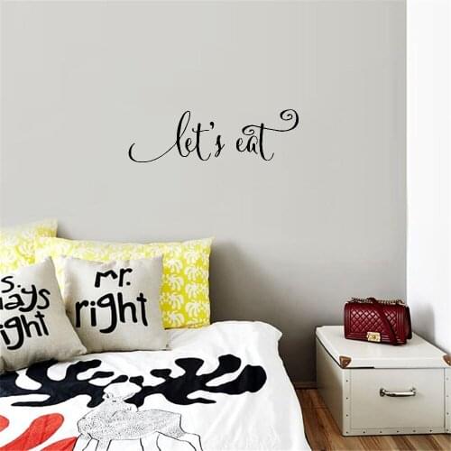 Lets Eat Kitchen Quotes Stickers Quotes Decals For Dining Room Bedroom Shop Wall Decals Family Lettering Wall Arts Vinyl ph752