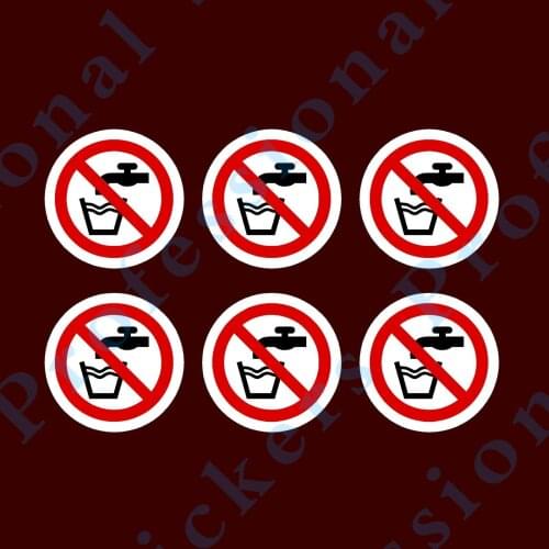 Not Drinking Water Circular Stickers - Packs of 1, 2, 4, 6, 8, 10 - Round Waterproof Vinyl stickers for car Motos