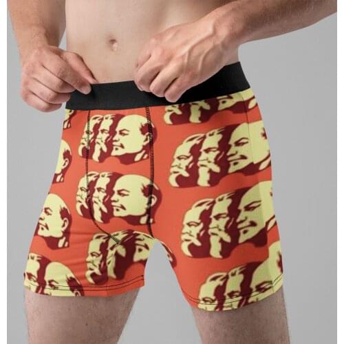Karl Marx Underwear Sublimation Hot Polyester Trunk Design Funny Youth Boxer Brief