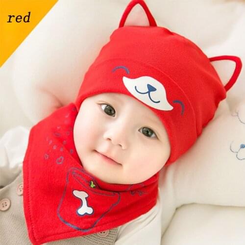 2019 autumn and winter new hat scarf baby hat girl boy warm hat baby cotton hat