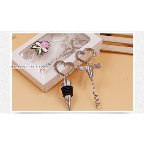Cheers To A Great Combination Set Wine Bottle Stopper and Corkscrew Wedding Favors Bridal Shower Keepsake Wedding Favors